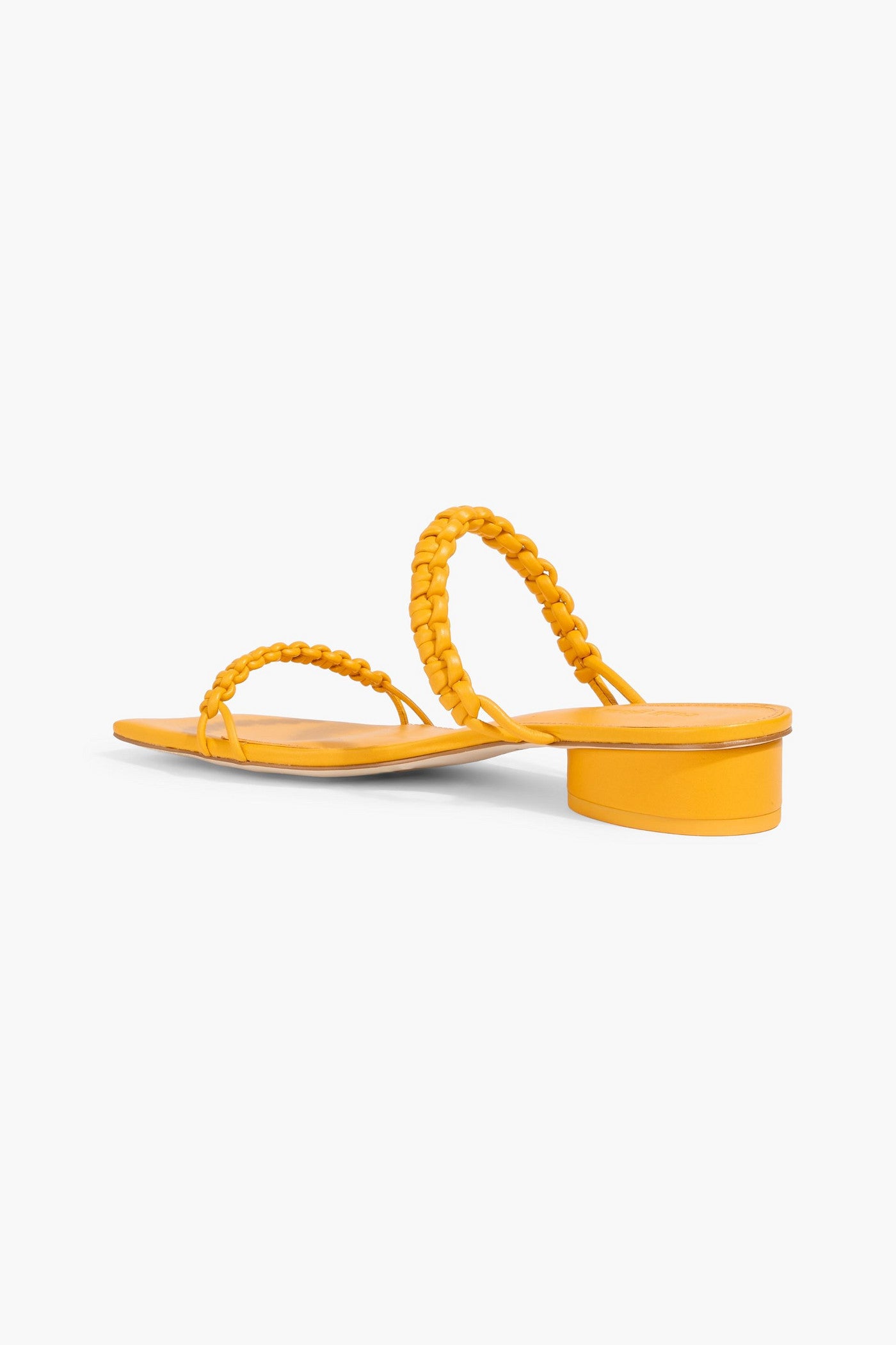 Cult Gaia Milo Woven Leather Mules Marigold Women's