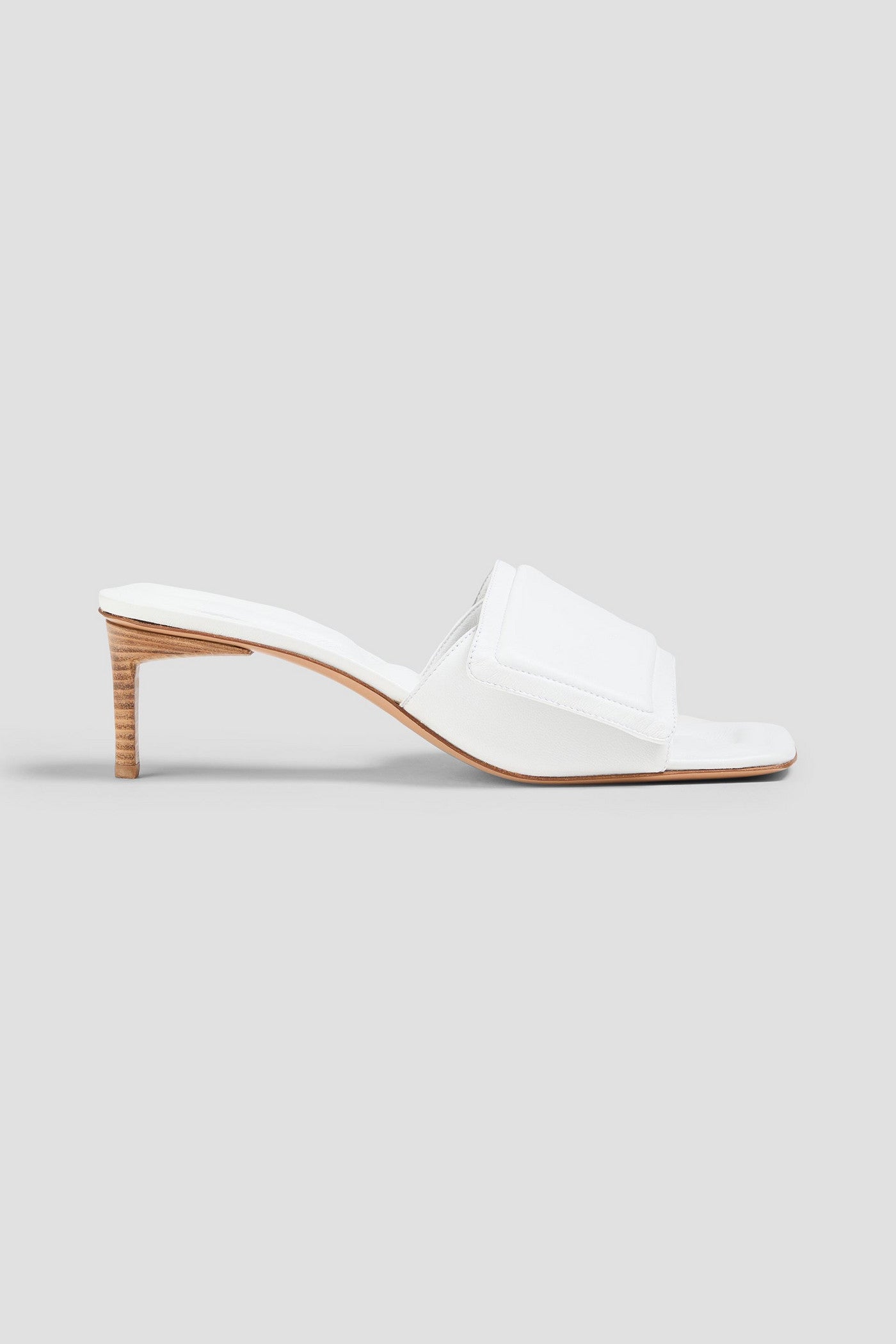 Jacquemus Piscine Padded Leather Mules White Women's