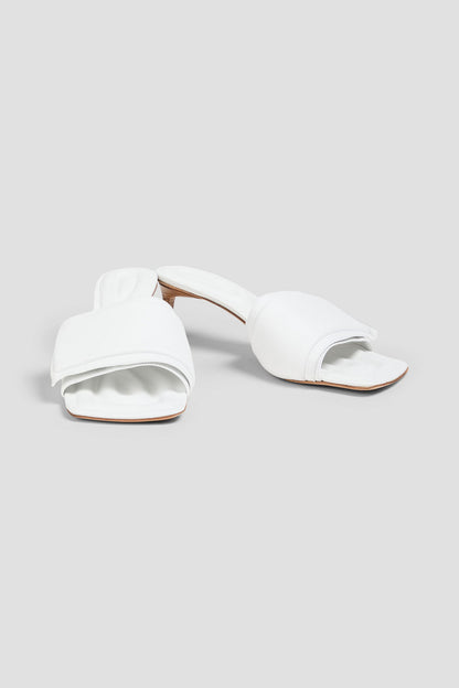 Jacquemus Piscine Padded Leather Mules White Women's