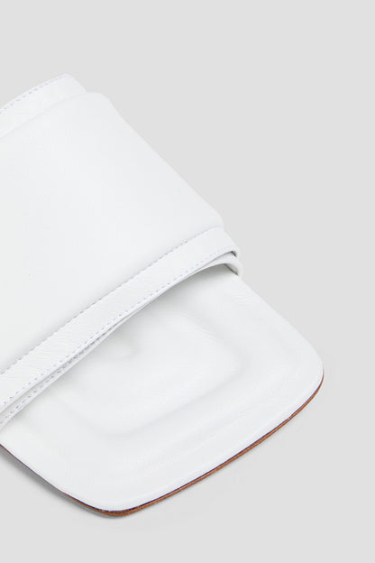 Jacquemus Piscine Padded Leather Mules White Women's