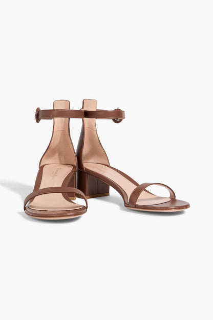 Gianvito Rossi Gaeta 45 Leather Sandals Brown Women's