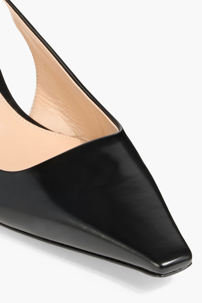 Gianvito Rossi Lindsay Leather Slingback Pumps Black Women's