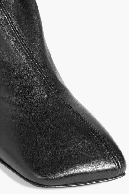Jil Sander Leather Knee Boots Black Women's