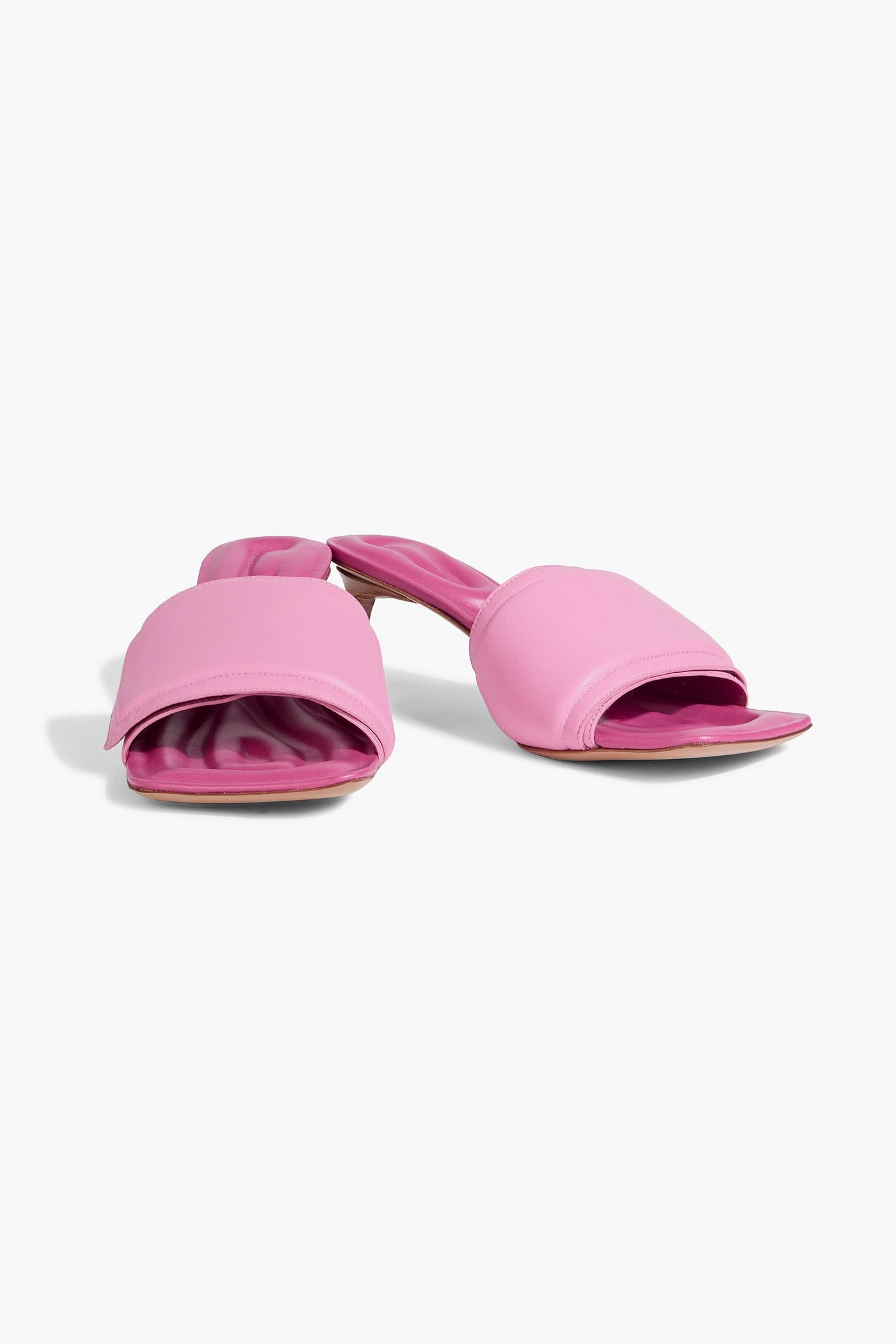 Jacquemus Piscine Padded Leather Mules Pink Women's