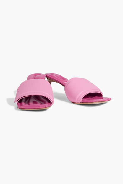 Jacquemus Piscine Padded Leather Mules Pink Women's