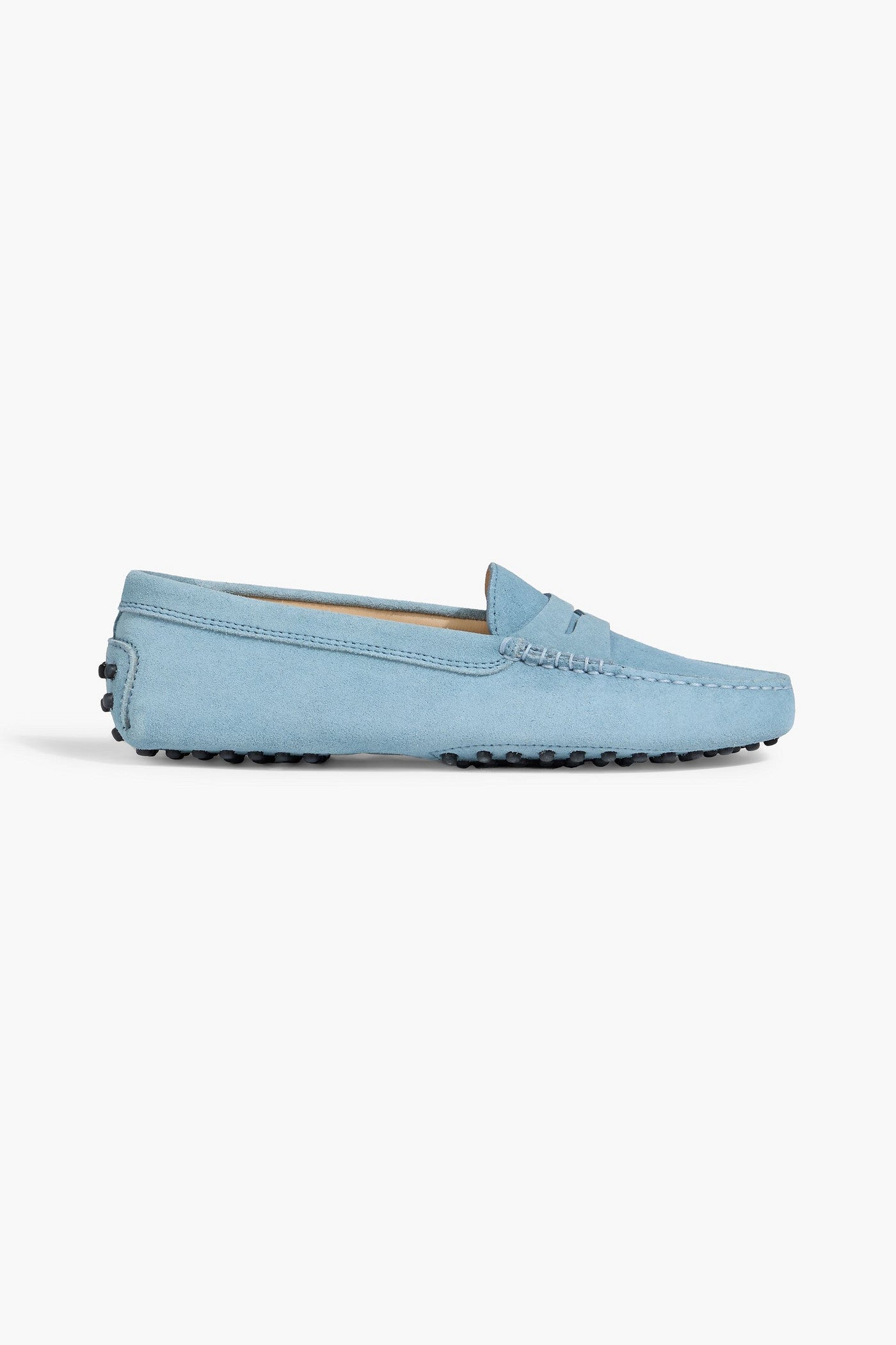 Tod's Gommino Suede Loafers Light Blue Women's