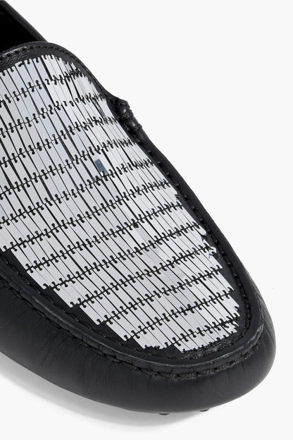 Tod's Embellished Leather Loafers Black Women's