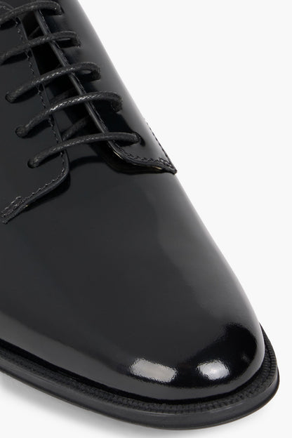 Tod's Glossed-Leather Brogues Black Women's