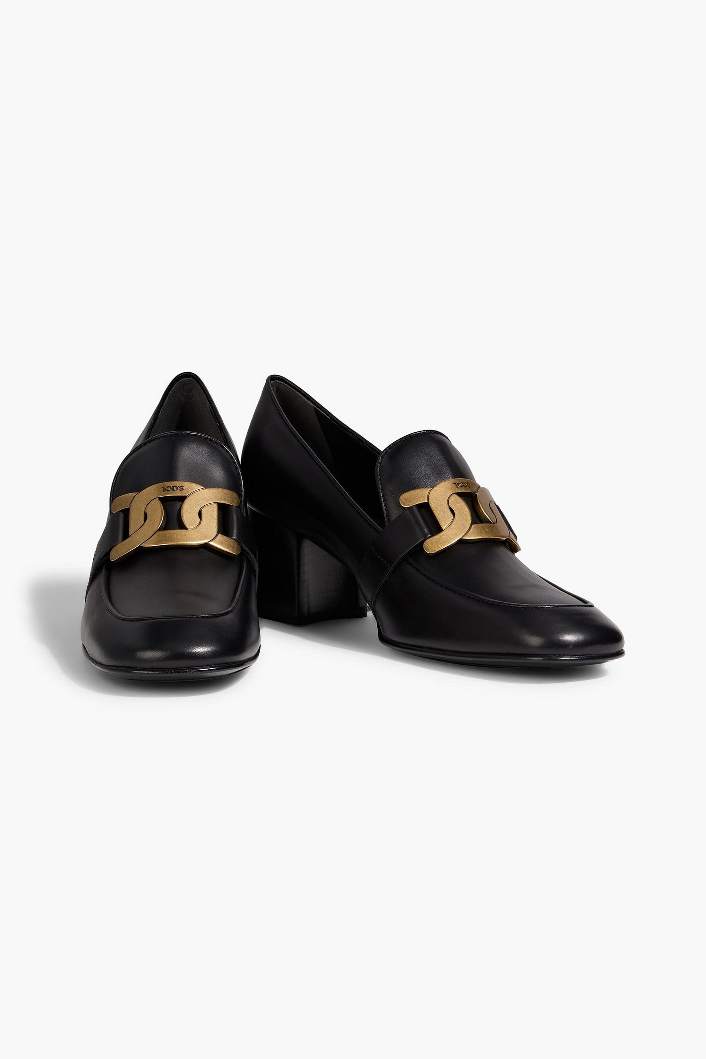 Tod's Embellished Leather Pumps Black Women's