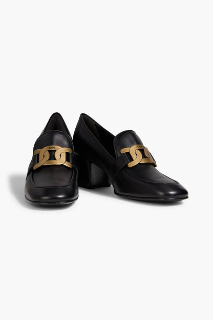 Tod's Embellished Leather Pumps Black Women's