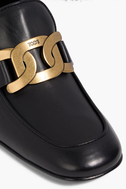 Tod's Embellished Leather Pumps Black Women's