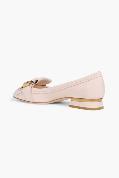 Tod's Fringed Leather Pumps Blush Women's