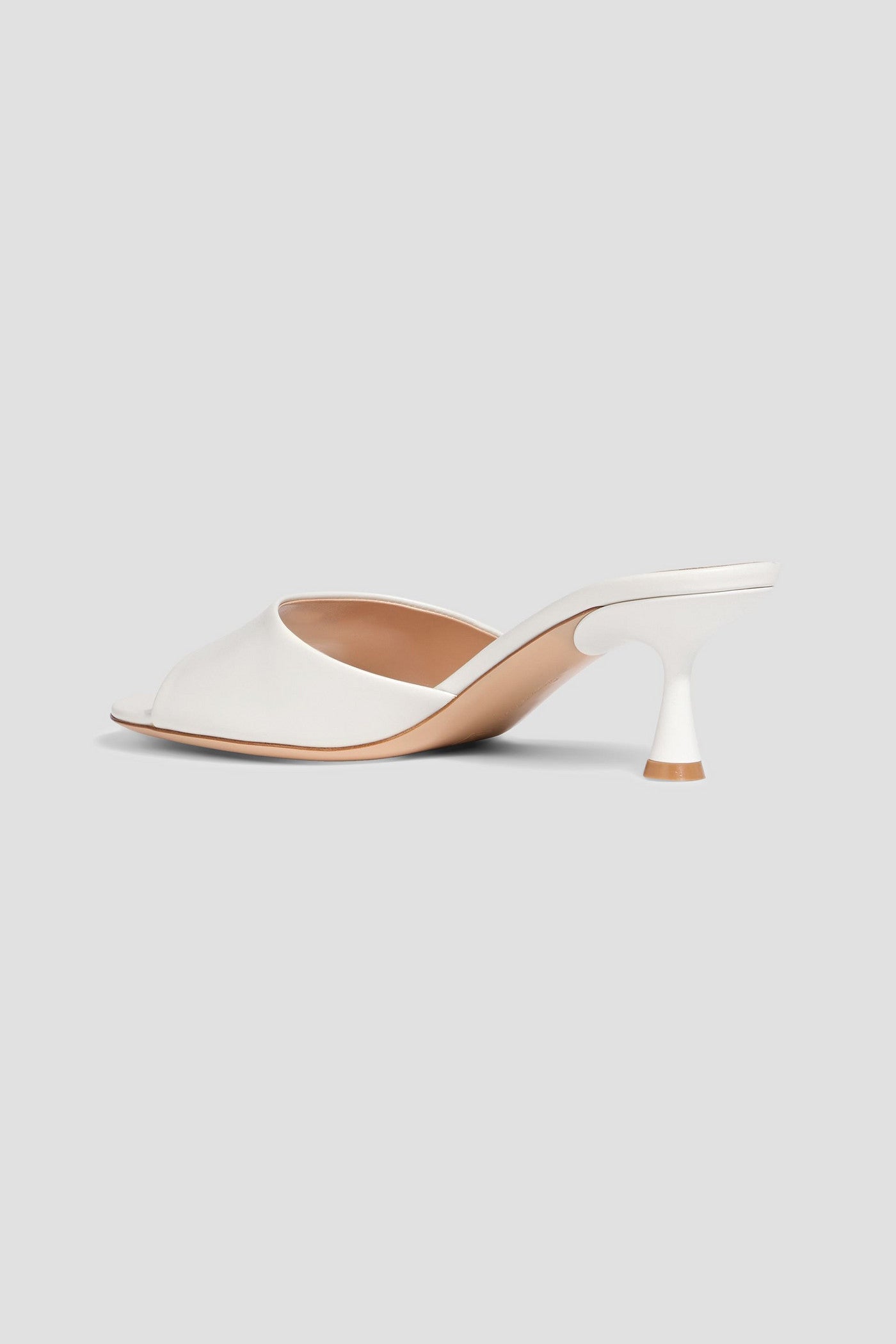 Gianvito Rossi Ascent 55 Leather Mules White Women's