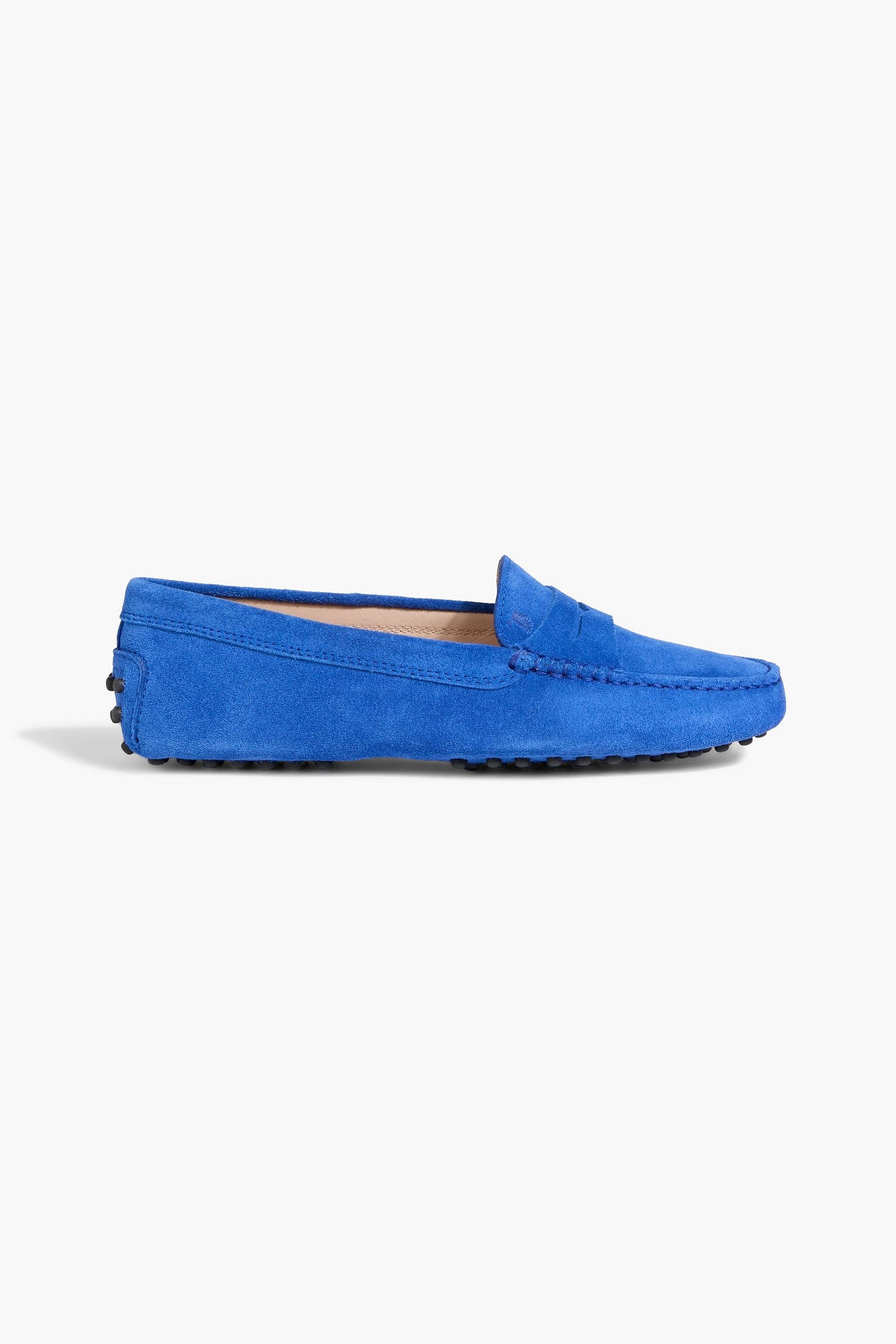 Tod's Gommino Suede Loafers Bright Blue Women's