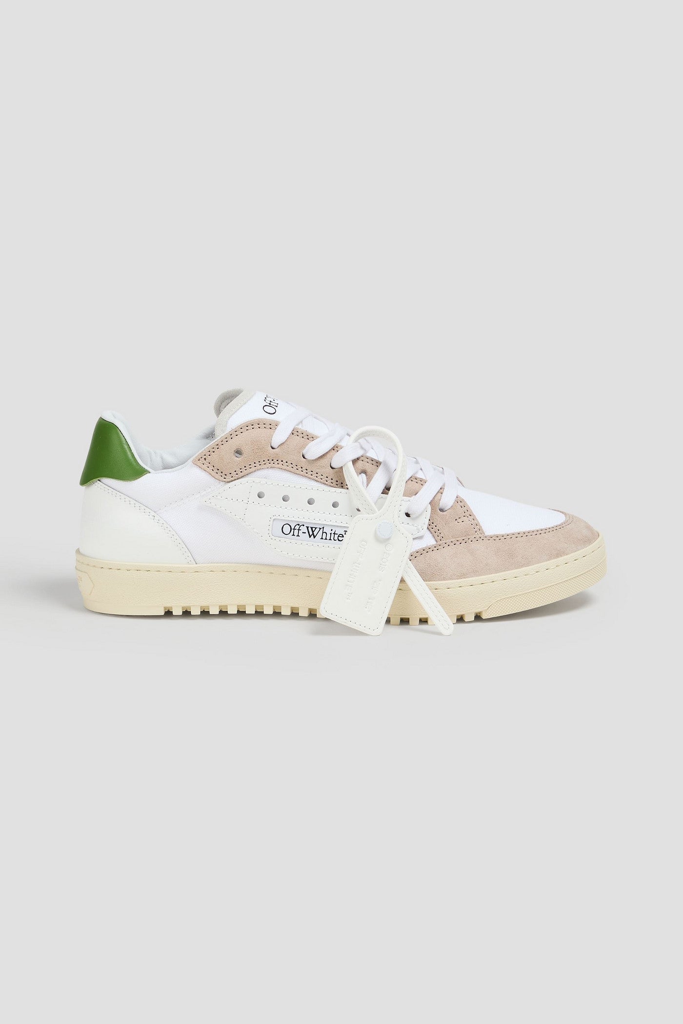 Off-White 5.0 Canvas, Leather And Suede Sneakers White