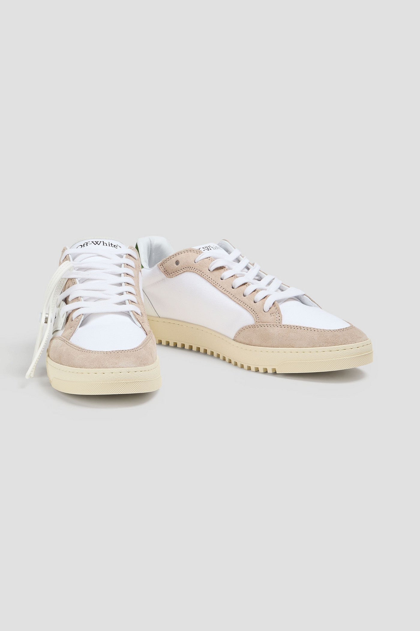 Off-White 5.0 Canvas, Leather And Suede Sneakers White