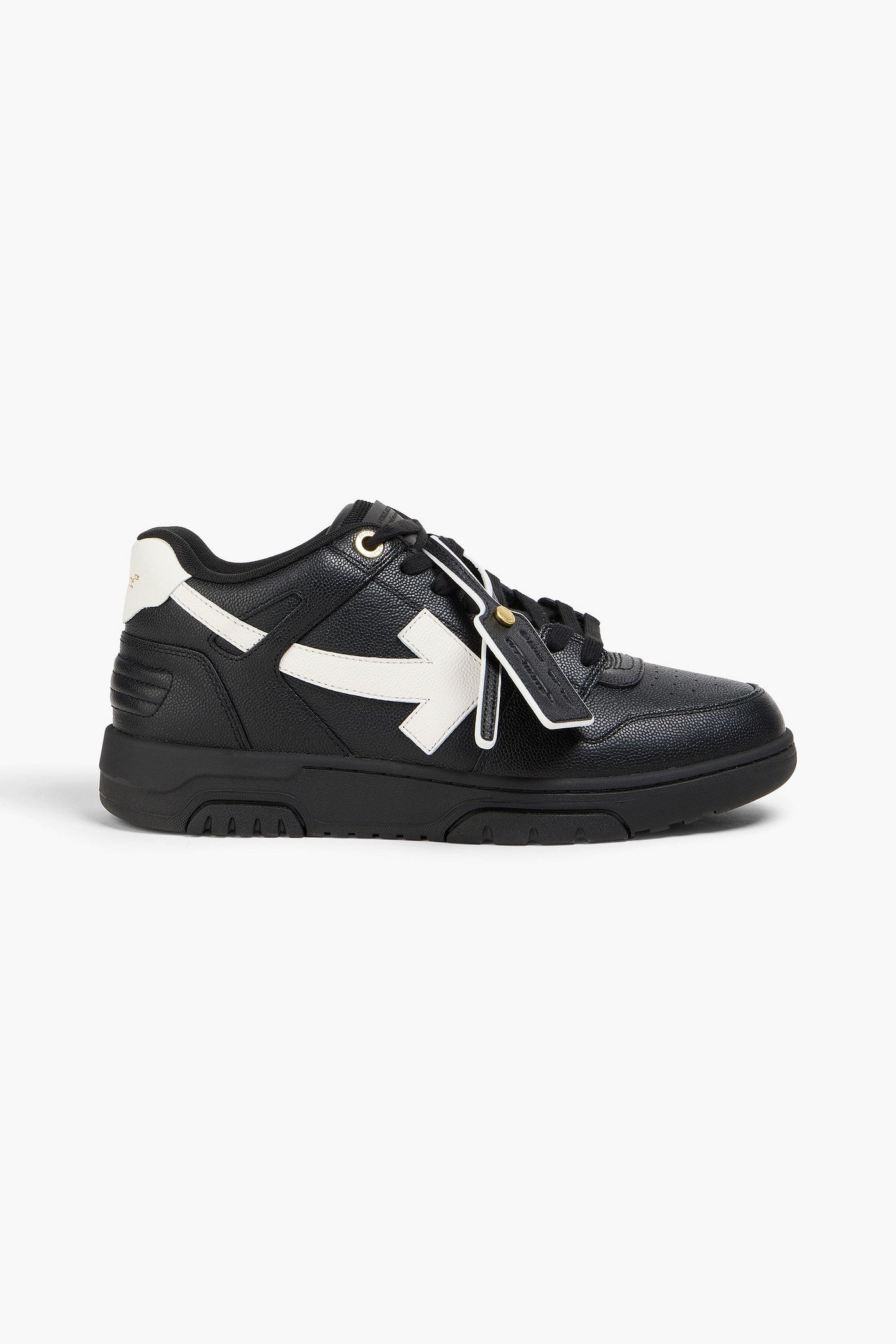 Off-White Out Of Office Pebbled-Leather Sneakers Black