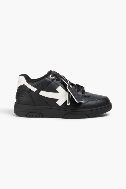 Off-White Out Of Office Pebbled-Leather Sneakers Black