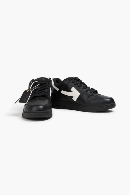 Off-White Out Of Office Pebbled-Leather Sneakers Black
