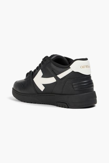Off-White Out Of Office Pebbled-Leather Sneakers Black