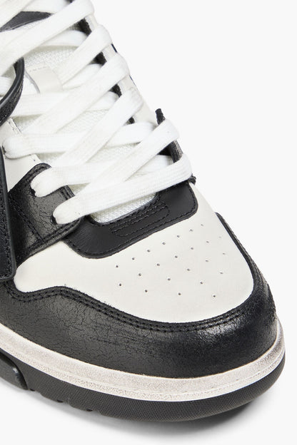 Off-White Out Of Office Distressed Leather Sneakers Black