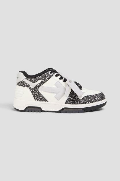 Off-White Out Of Office Textured-Leather Sneakers White