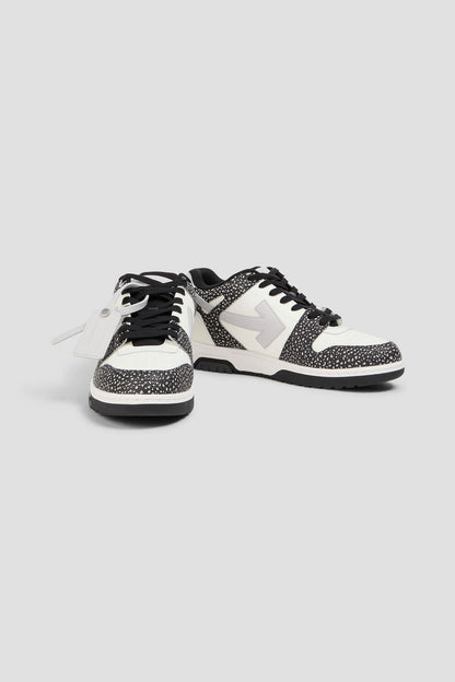 Off-White Out Of Office Textured-Leather Sneakers White