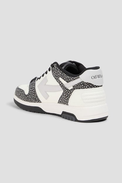 Off-White Out Of Office Textured-Leather Sneakers White
