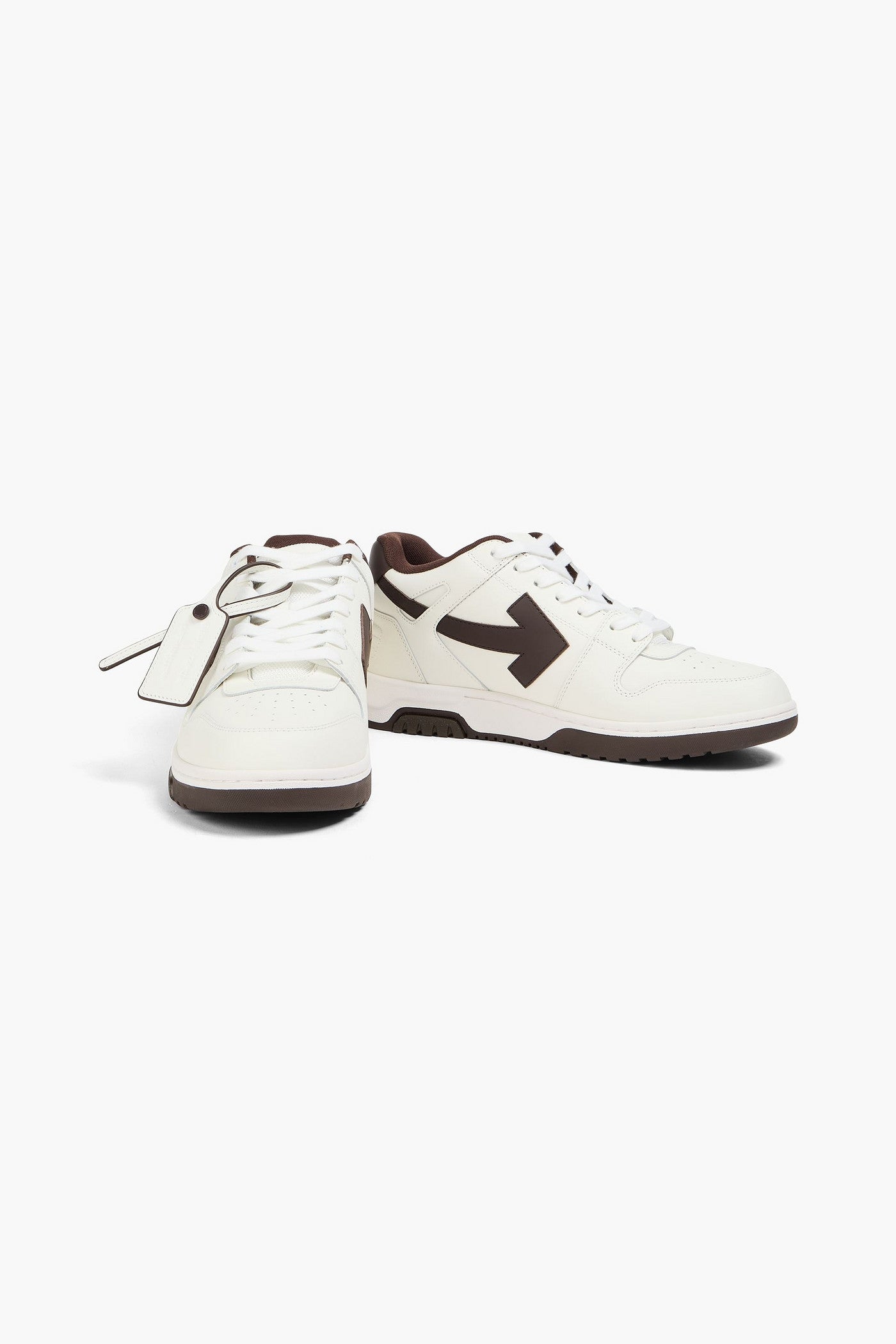 Off-White Out Of Office Leather Sneakers Chocolate