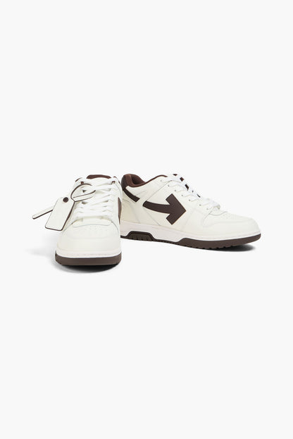Off-White Out Of Office Leather Sneakers Chocolate
