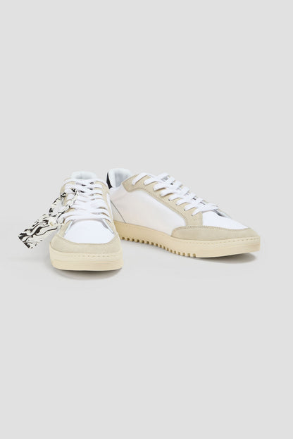 Off-White 5.0 Canvas, Leather And Suede Sneakers White