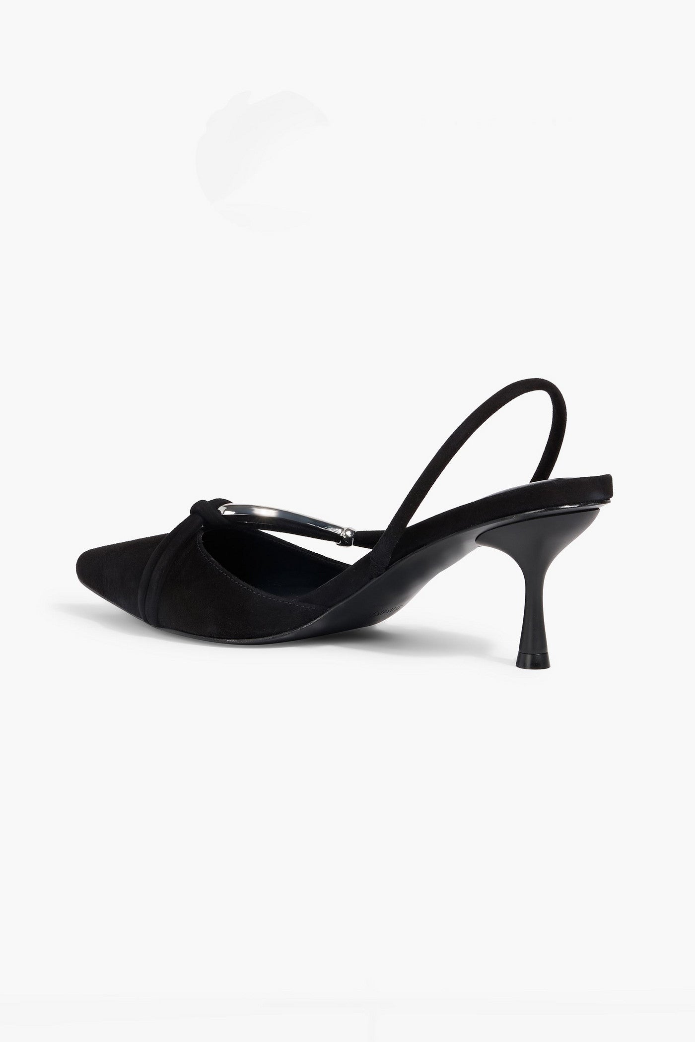 Simkhai Love Knot Embellished Suede Slingback Pumps Black Women's