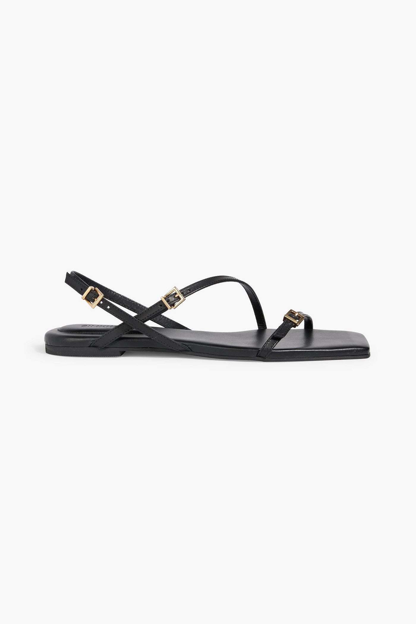 Simkhai Carey Leather Slingback Sandals Black Women's