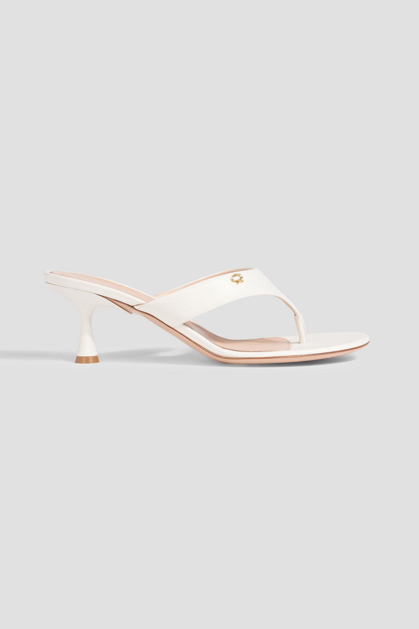 Gianvito Rossi Ascent 55 Leather Mules White Women's