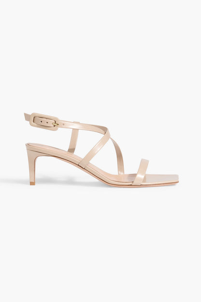 Gianvito Rossi Lindsay Leather Sandals Beige Women's