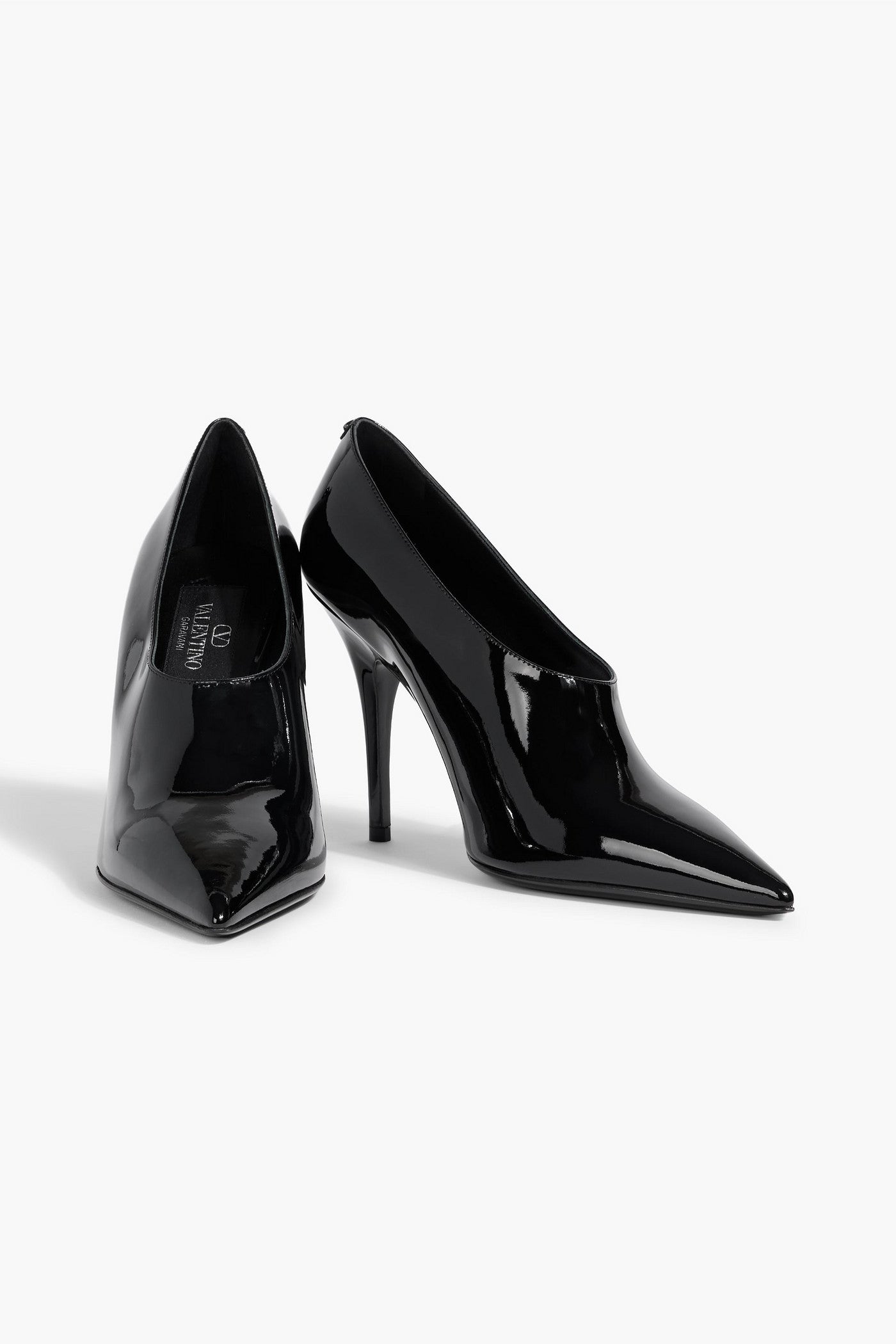 Valentino Garavani Le Salon Patent-Leather Pumps Black Women's