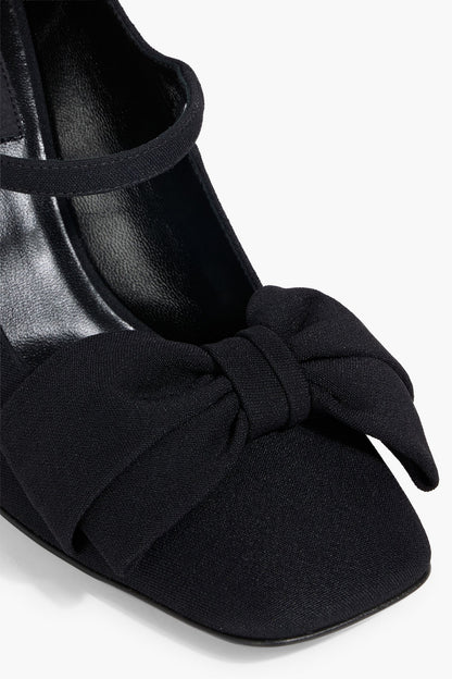 Valentino Garavani Bowjane 100 Crepe Mary Jane Pumps Black Women's