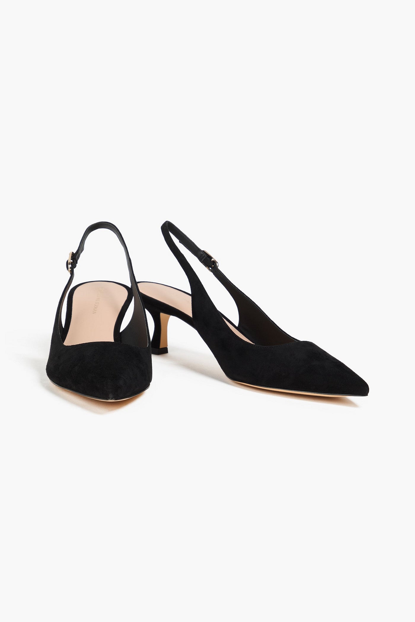 Stuart Weitzman Isla Suede Slingback Pumps Black Women's