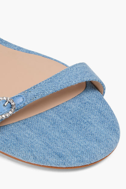 Stuart Weitzman Ginger Denim Mules Light Denim Women's