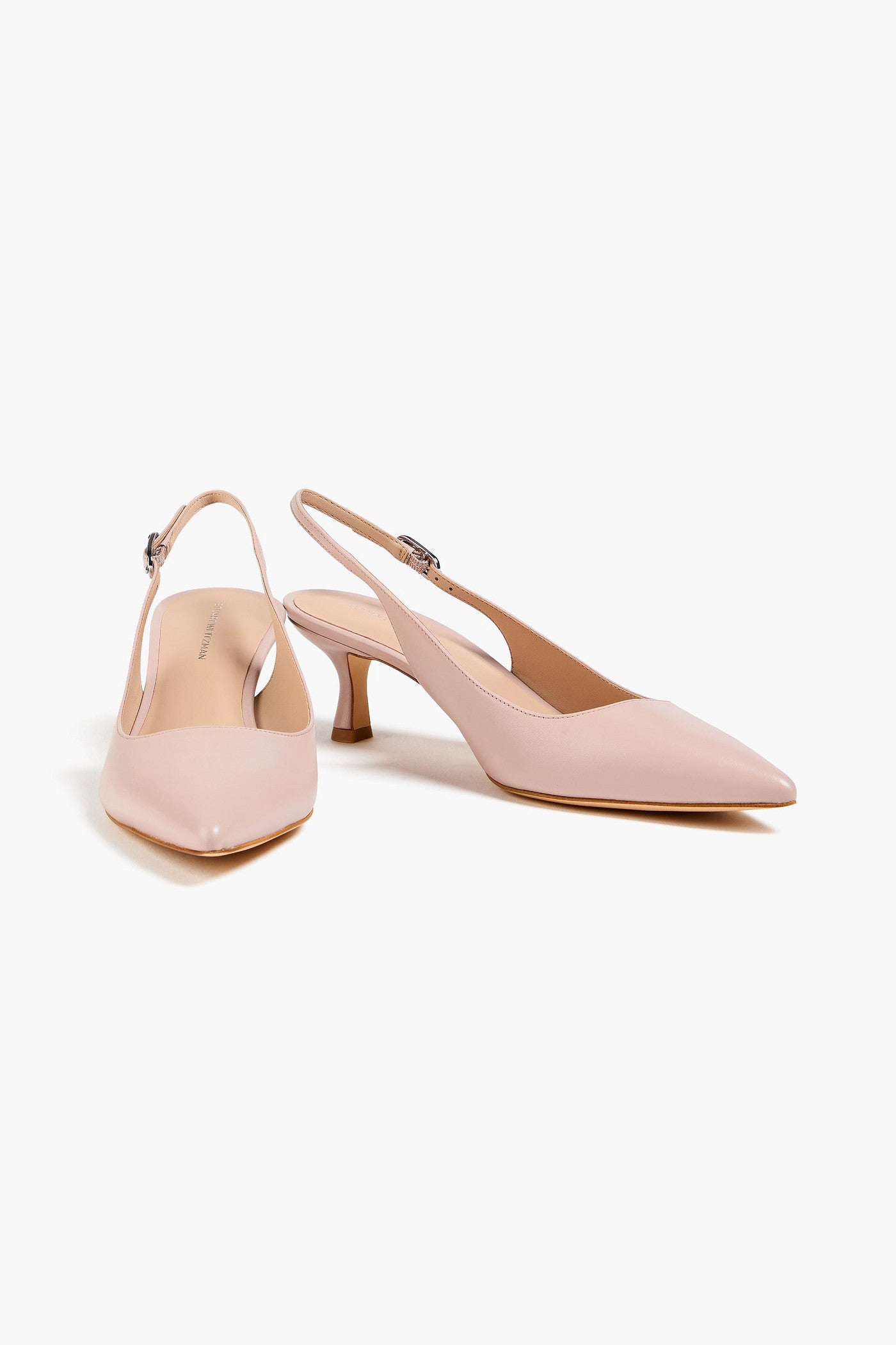 Stuart Weitzman Isla 50 Leather Slingback Pumps Pastel Pink Women's
