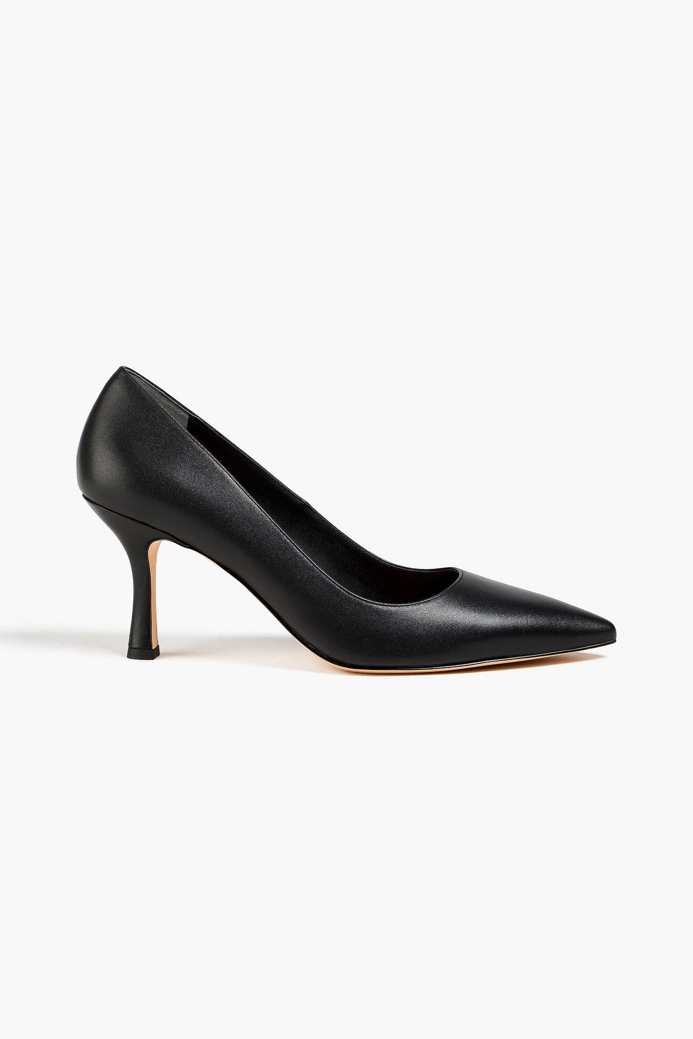 Stuart Weitzman Isla 75 Leather Pumps Black Women's