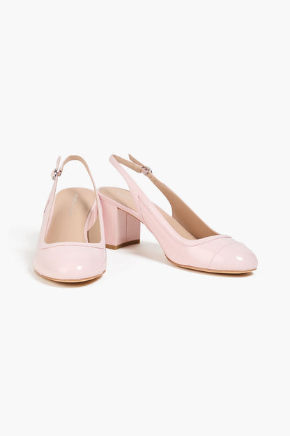 Stuart Weitzman Celina Patent-Leather Slingback Pumps Baby Pink Women's