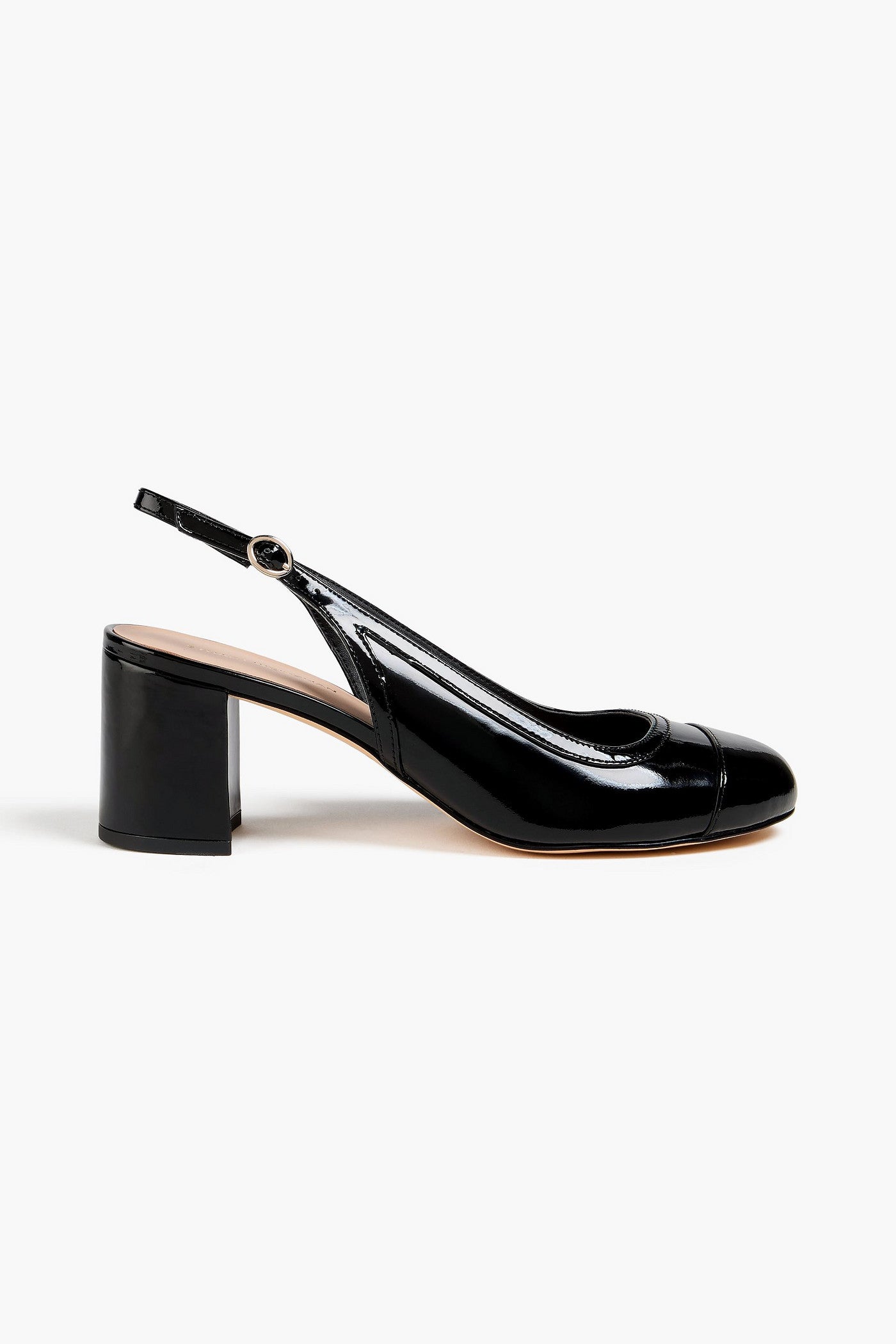 Stuart Weitzman Celina 60 Patent-Leather Slingback Pumps Black Women's