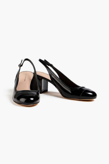Stuart Weitzman Celina 60 Patent-Leather Slingback Pumps Black Women's