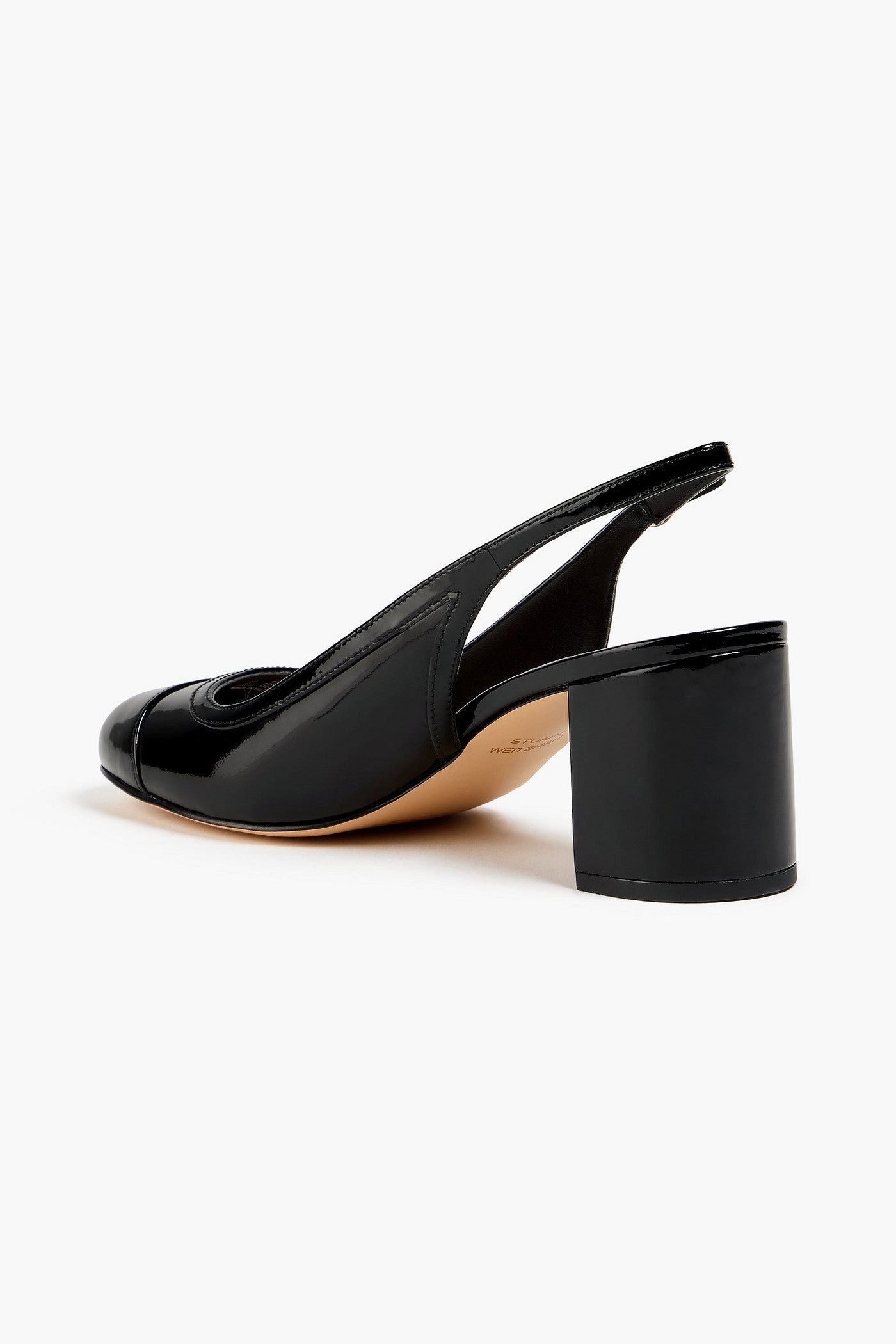 Stuart Weitzman Celina 60 Patent-Leather Slingback Pumps Black Women's