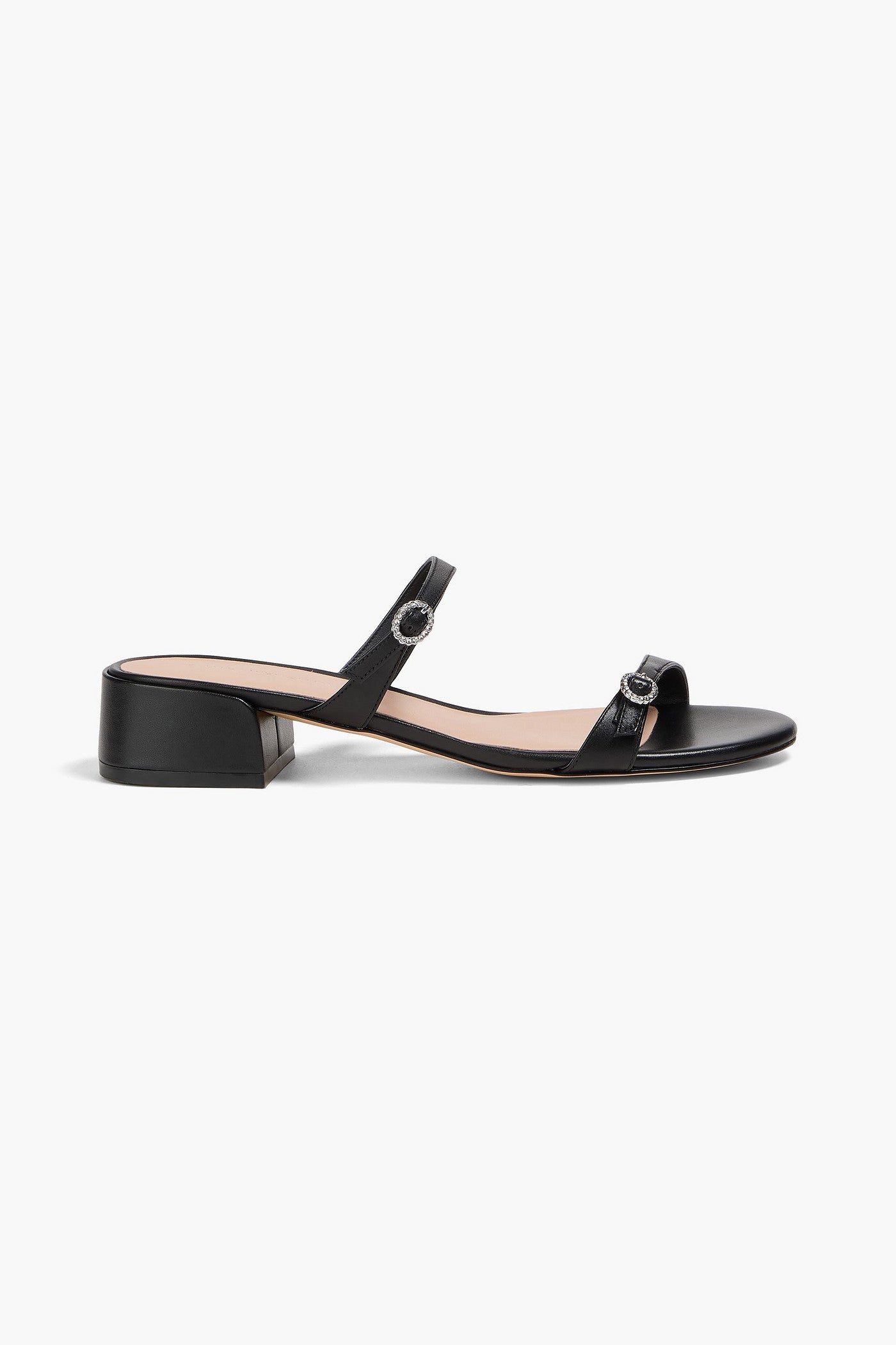 Stuart Weitzman Ginger Leather Mules Black Women's