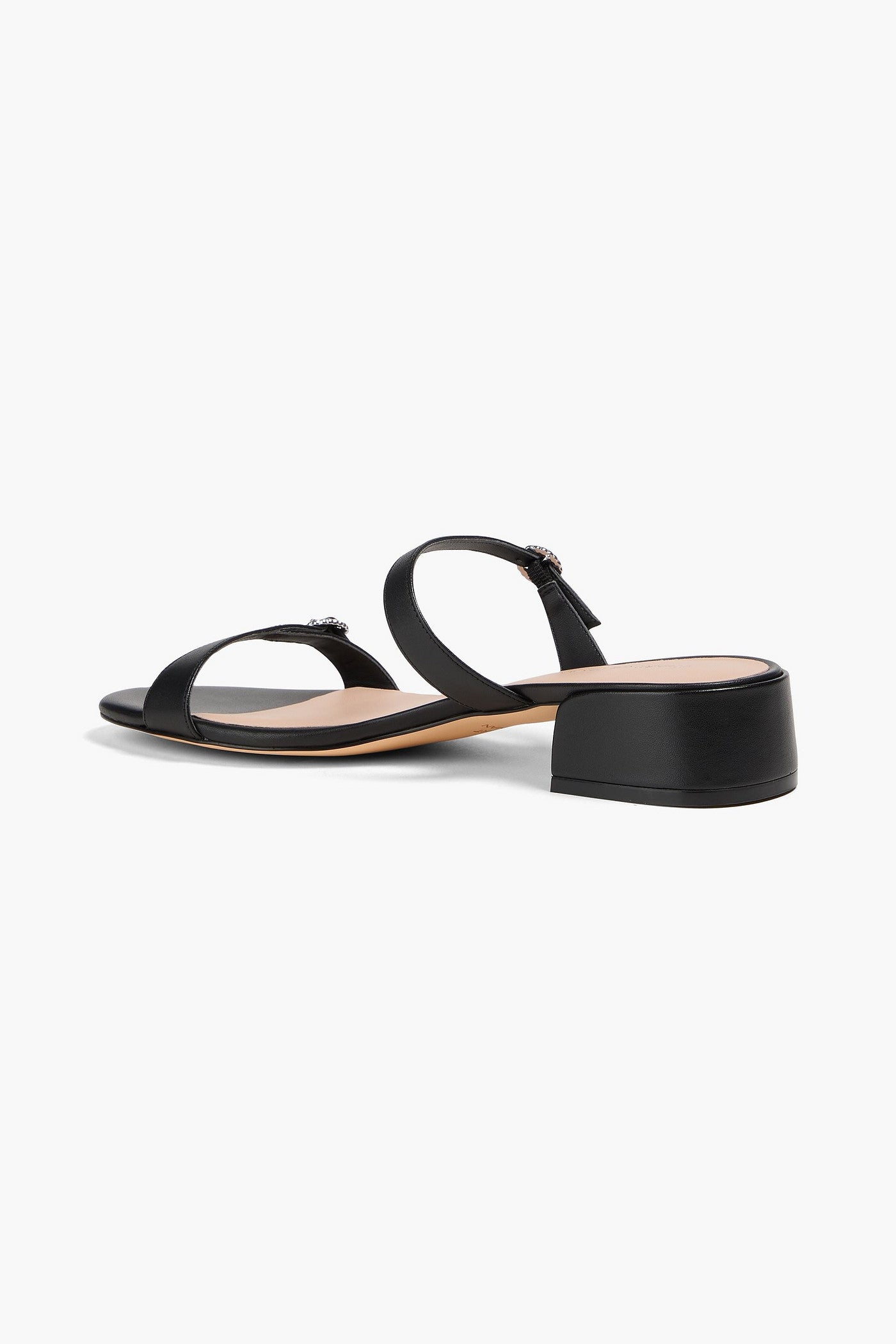 Stuart Weitzman Ginger Leather Mules Black Women's
