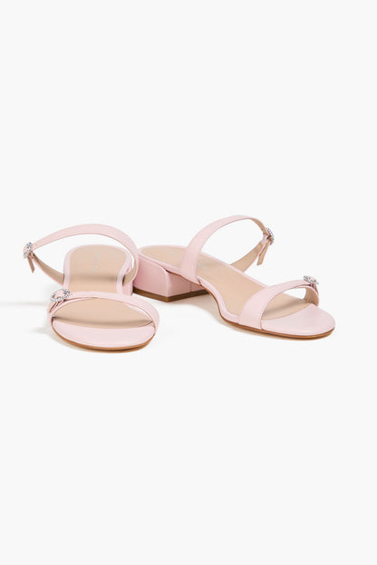 Stuart Weitzman Ginger Leather Mules Baby Pink Women's