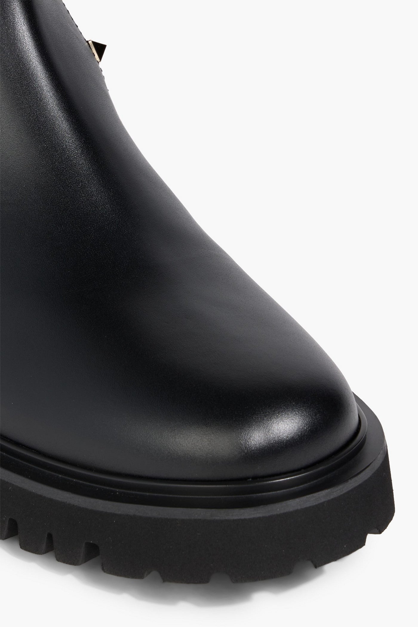Valentino Garavani Rockstud Leather Ankle Boots Black Women's