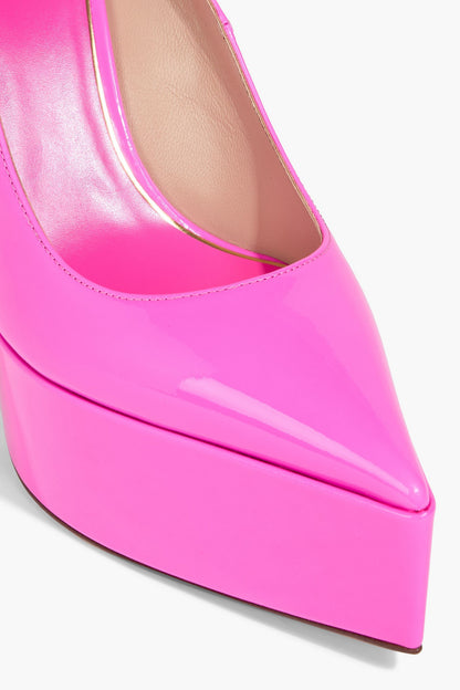Valentino Garavani Tan-Go Patent-Leather Pumps Bright Pink Women's